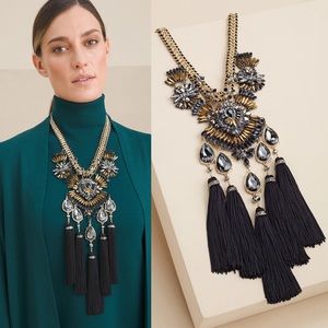 New Chico’s Fringe Bib Statement Necklace - The Collectibles Versailles Necklace